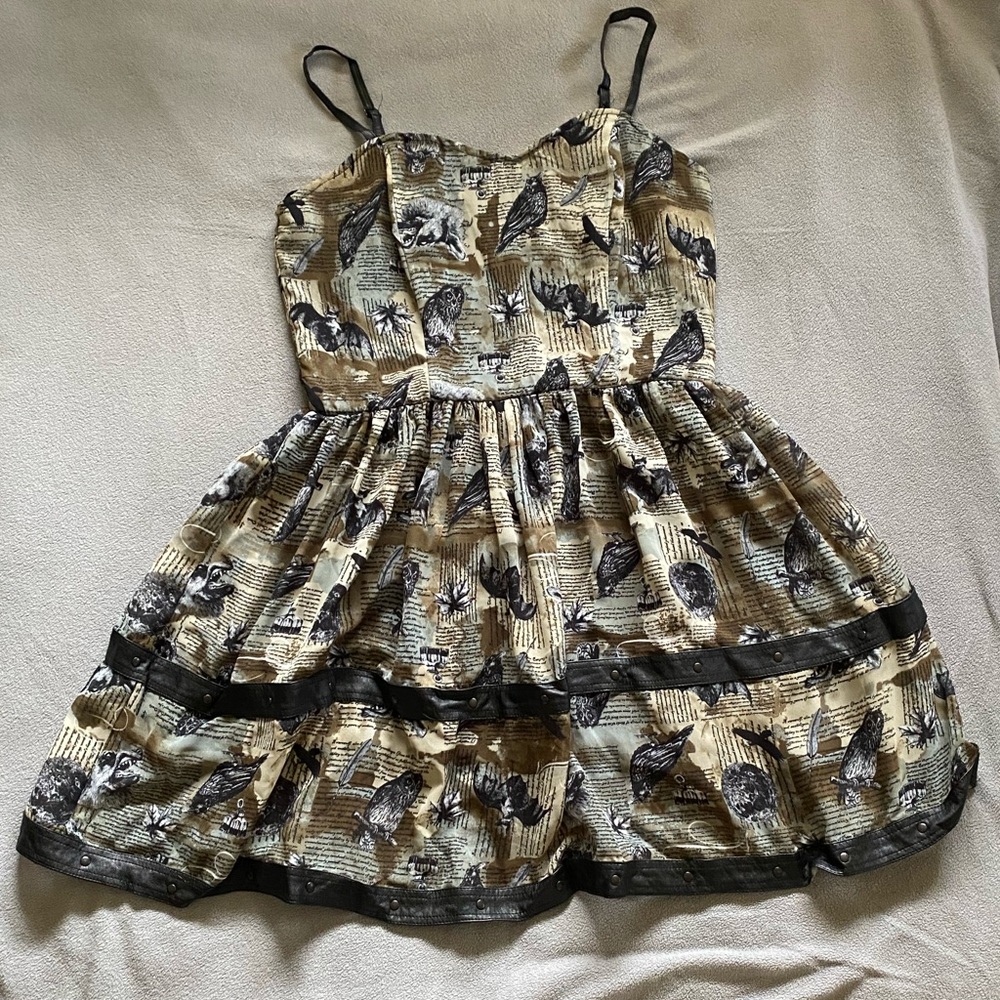 Spin Doctor Victorian Print Sun Mini Dress L